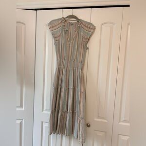 Rails Pastel Striped Maxi Dress in Sage Multicolor